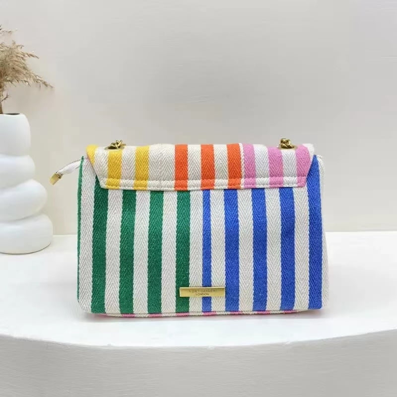 Vivian - Sac d'épaule avec design rayé
