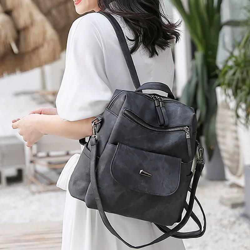 Anna – Sac à dos avec plusieurs poches zippées et bretelles réglables