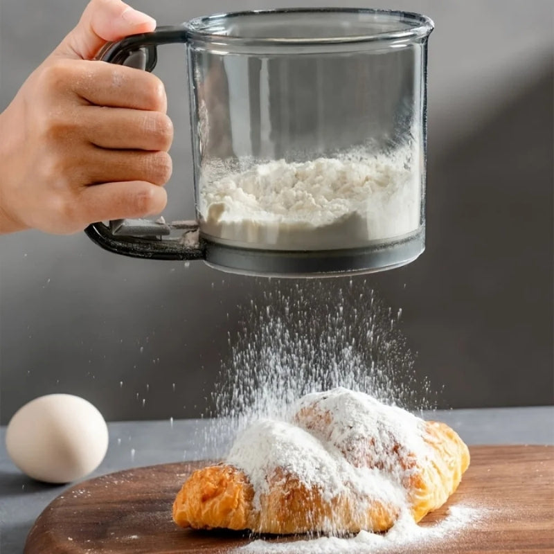 BakeEase - Flour Sifter with Squeeze Handle and Non-Stick Design