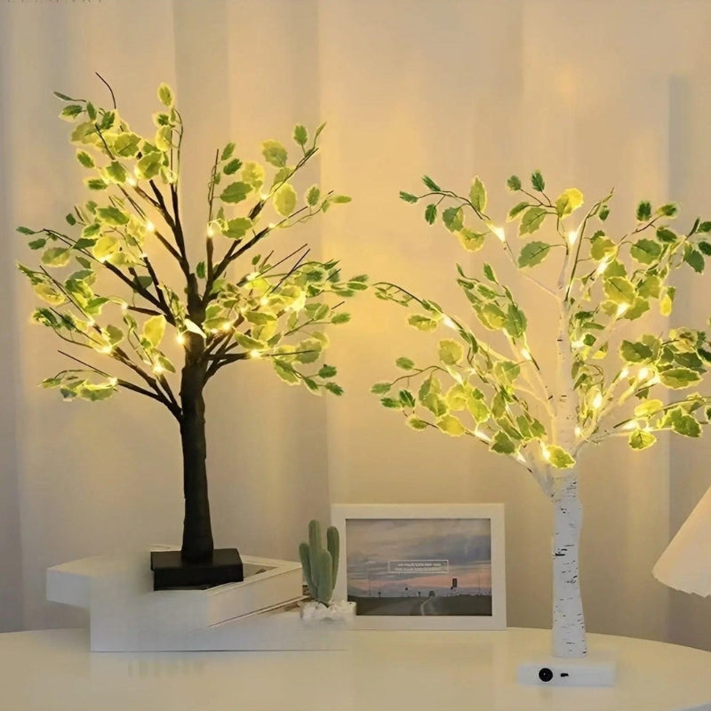 GlowTree – Lampa stołowa LED z ładowaniem i designem w kształcie drzewa