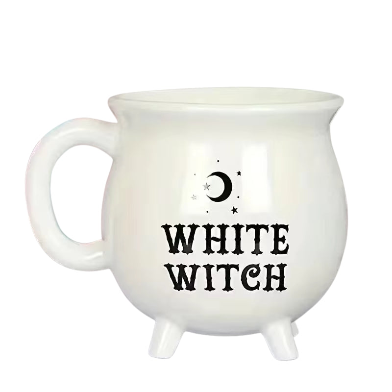 SpookySips - Tazza in Ceramica a Forma di Calderone per Halloween e Feste a Tema