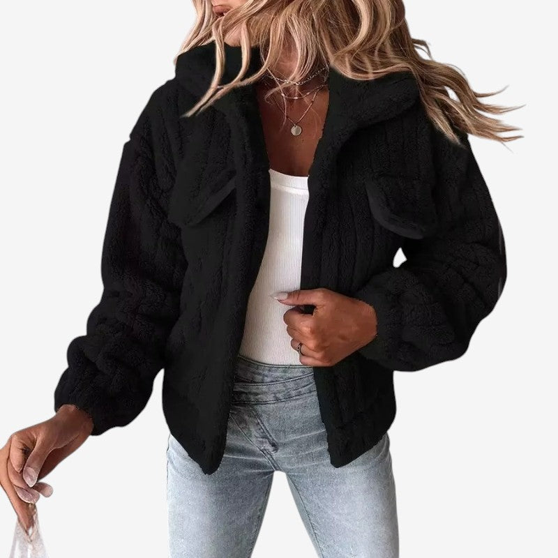 Rylee – Long Sleeve Jacket with Buttons and Chest Pockets