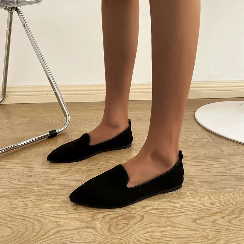 Lena - Scarpe slip-on slim con punta affusolata, vestibilità sicura e suola piatta