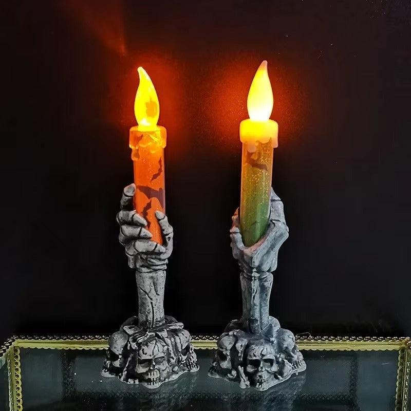 SpookHand – LED świeca szkieletowa w kształcie ducha na dekorację Halloween