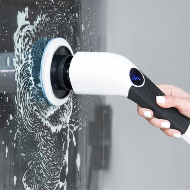 CleanMate – Reinigingsschrobber met Afneembaar Handvat en Oplaadbaar Ontwerp