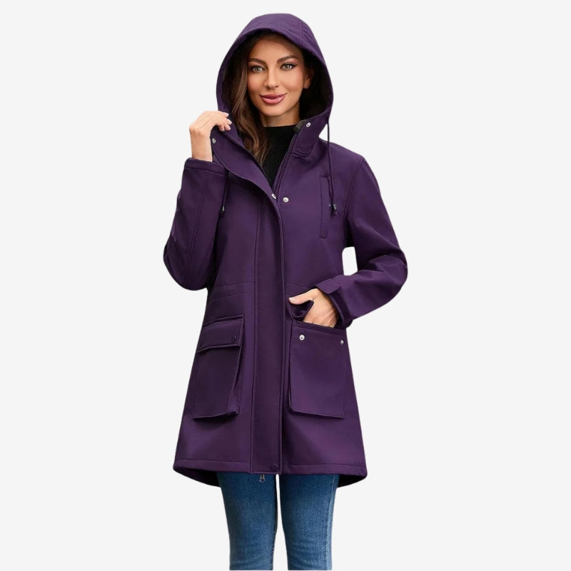 Freya – Long sleeve hooded zipper jacket with pockets