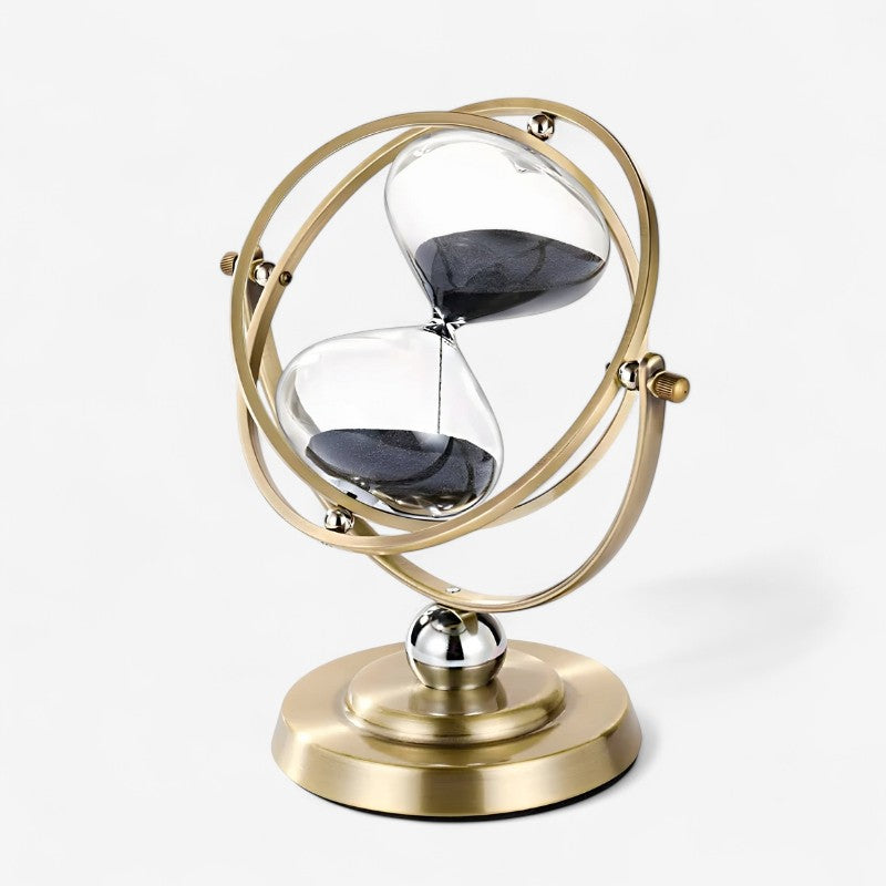 TimeLuxe – Noords Retro Metalen Zandloper voor Huis- en Kantoordecoratie