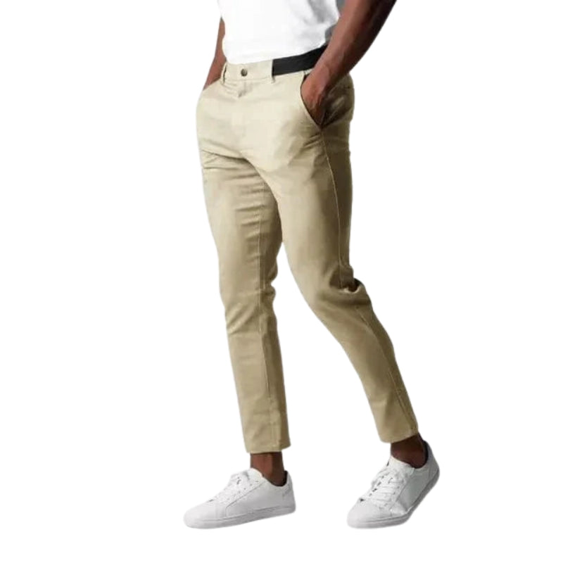 Max – Slim Fit Pants with Elastic Waistband and Practical Pockets