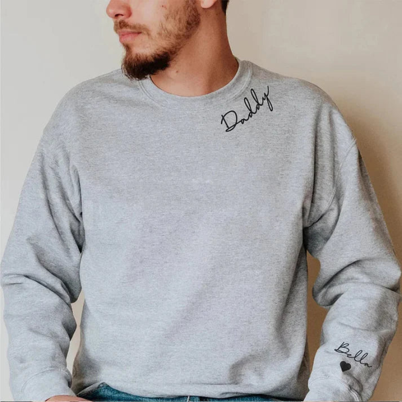 Cadeau Fête des Mères | Sweat à Capuche Manches Longues avec Nom Brodé