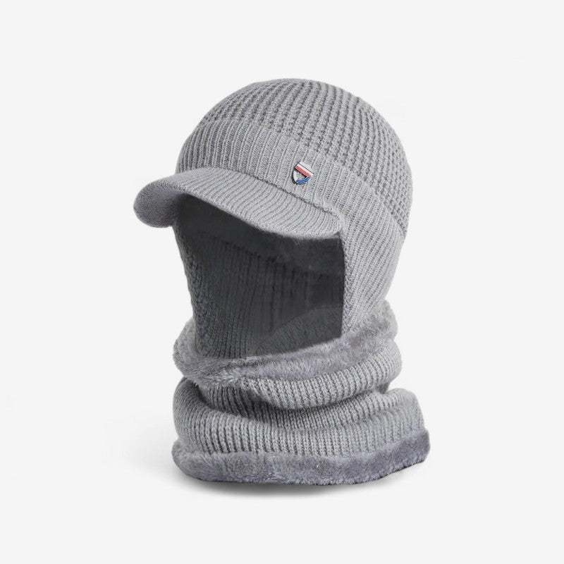 Hugo - Set berretto e sciarpa con design copriorecchie
