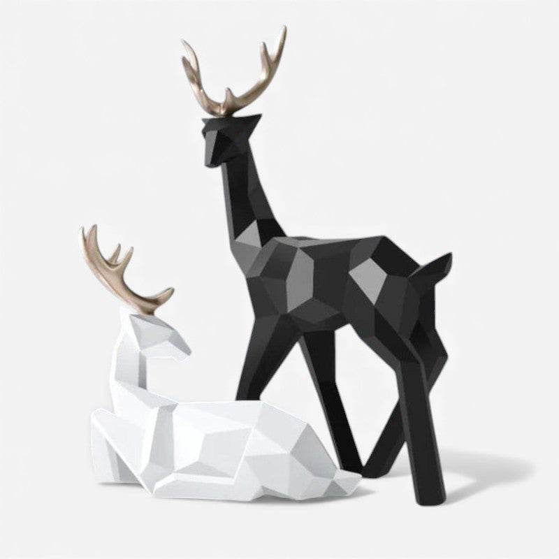 DecoDeer - Geometric Deer Figurine for Indoor Decoration