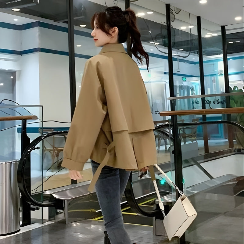 Annabelle - Trench coat a maniche lunghe con chiusura frontale a bottoni