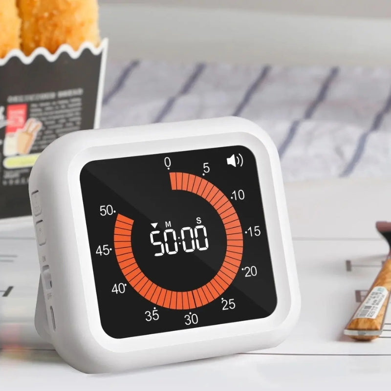 EcoTimer - Digitaal Timer met Verstelbaar Volume en Oplaadbaar Ontwerp