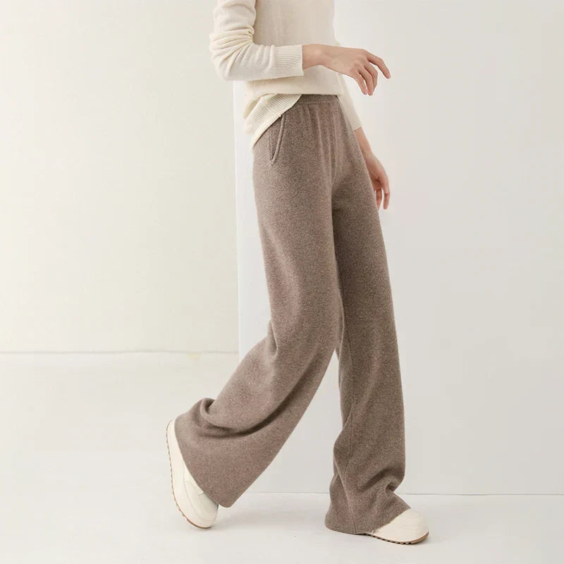 Maria - Pantalon à jambes larges avec taille élastique