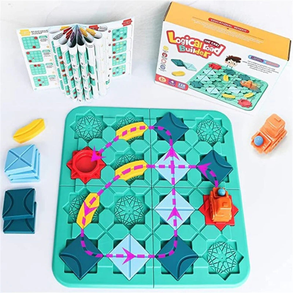 TrackLogic - Jeu de puzzle voiture stimulant avec blocs mobiles et défi de construction de piste