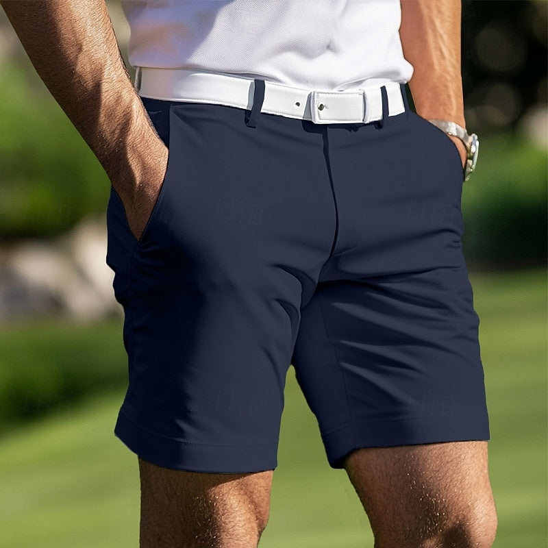 Pantaloni scurți casual pentru bărbați cu fermoar la brâu