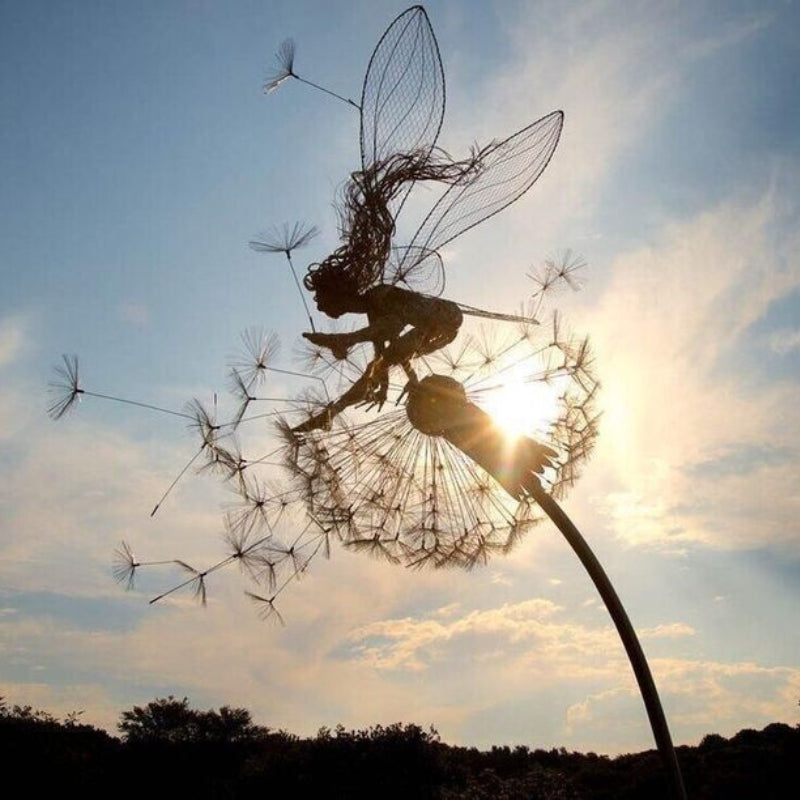 FairyBloom – Decorative Fairy Angel Figurines with Dandelion Design