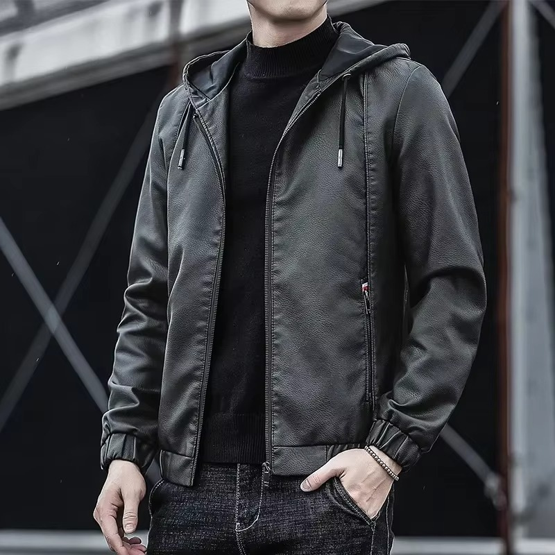 Aidam – Veste à manches longues avec fermeture éclair | Capuche réglable avec poches latérales | Couche extérieure simple pour tous les jours | Tailles S–2XL | Marron, Noir, Gris