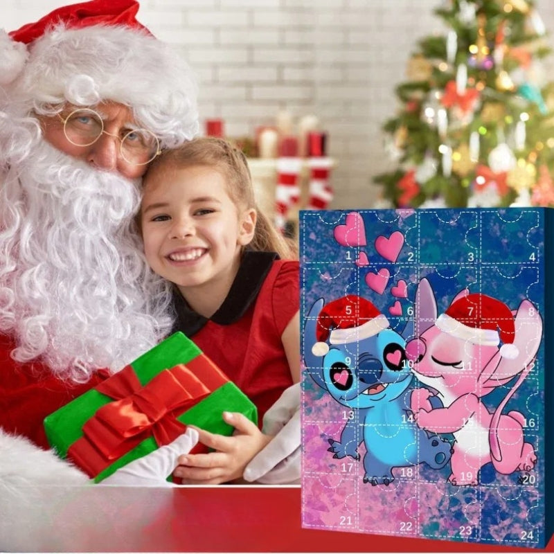 DisneyMagic – Calendrier de l'Avent Thème Disney avec Figurines Stitch et Mickey Minnie