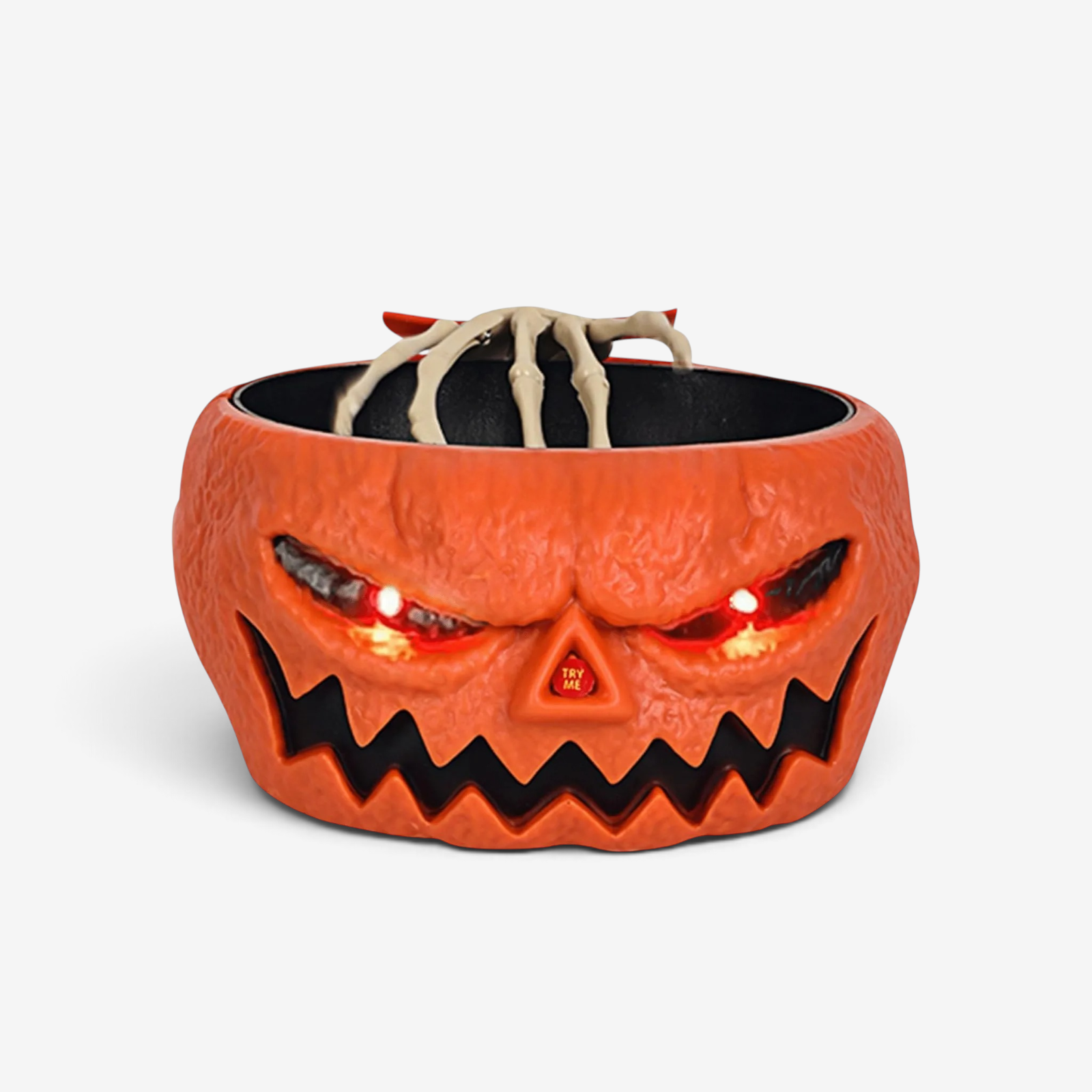 Ciotola per caramelle di Halloween con mano scheletrica con sensore di movimento