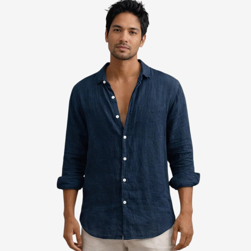 Men's Long Sleeve Button Front Shirt