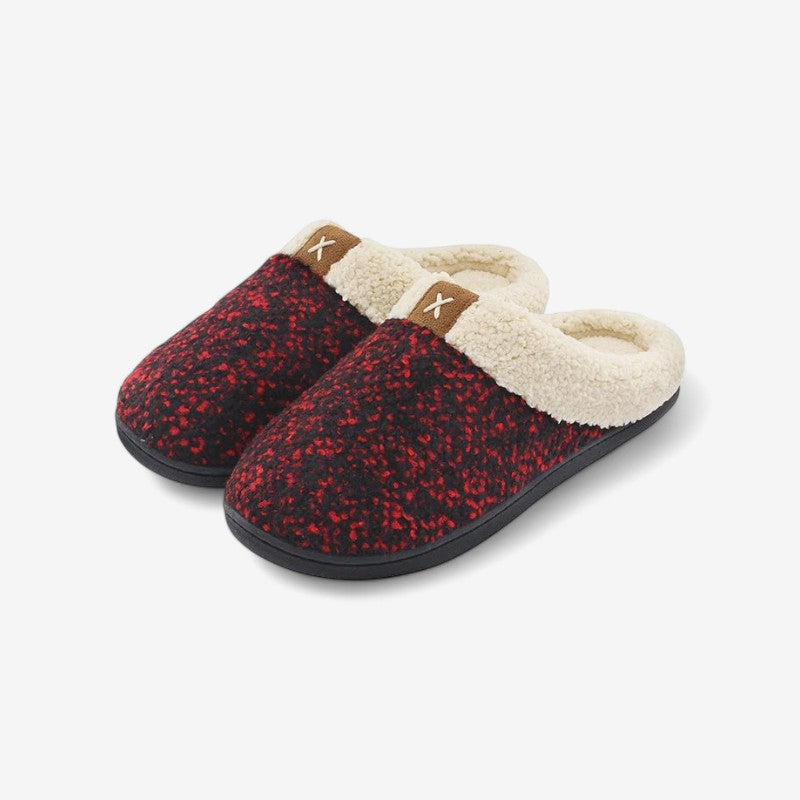 CozyStep - Chaussons à bout rond avec design à enfiler