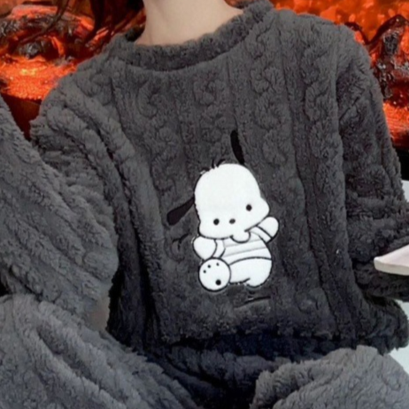 Amelie - Set de pijamale fleece călduros cu guler relaxat