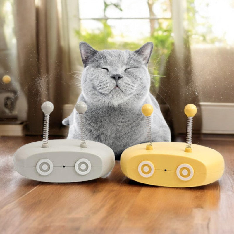 KittyJoy - Jouet pour chats avec balles à plumes et design rechargeable par USB