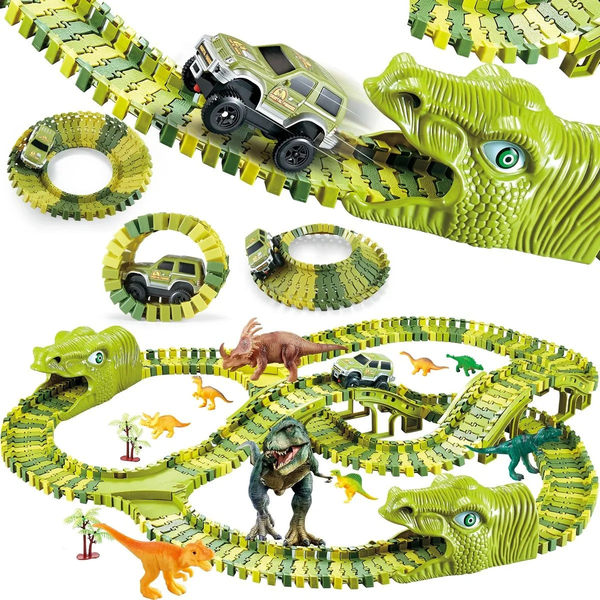 DinoTrack - Dino Wyścigowa Przygoda z interaktywnymi akcesoriami dla niekończącej się zabawy