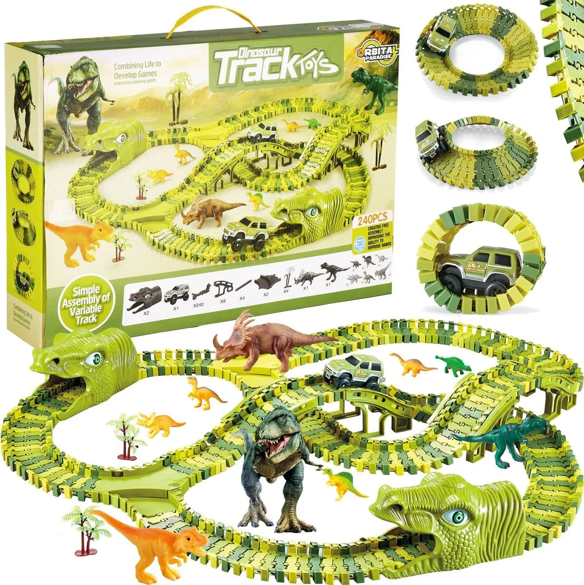DinoTrack - Dino Wyścigowa Przygoda z interaktywnymi akcesoriami dla niekończącej się zabawy