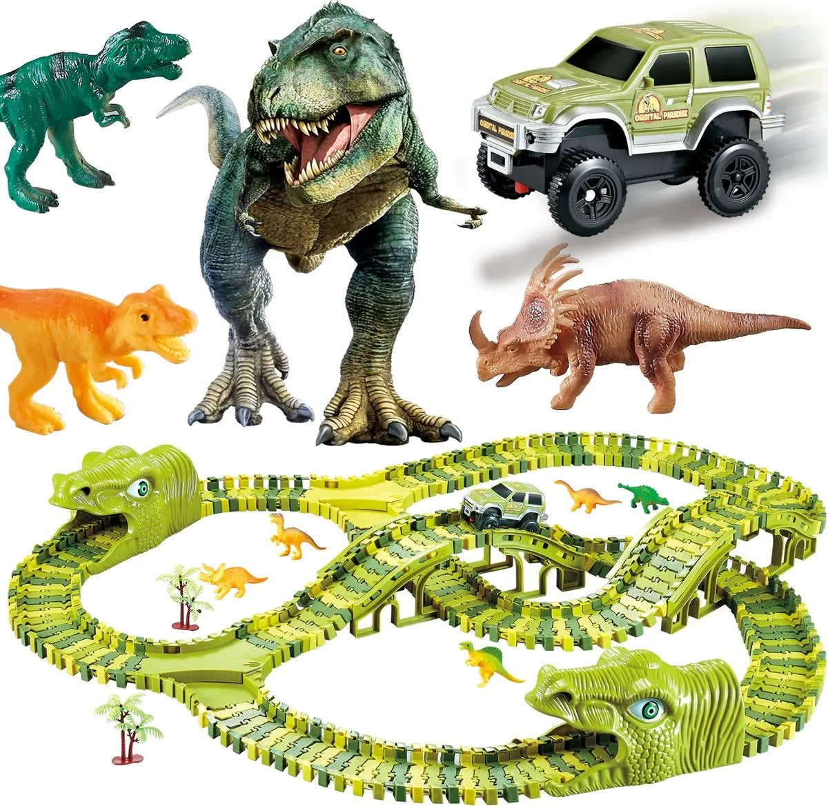 DinoTrack - Dino Wyścigowa Przygoda z interaktywnymi akcesoriami dla niekończącej się zabawy