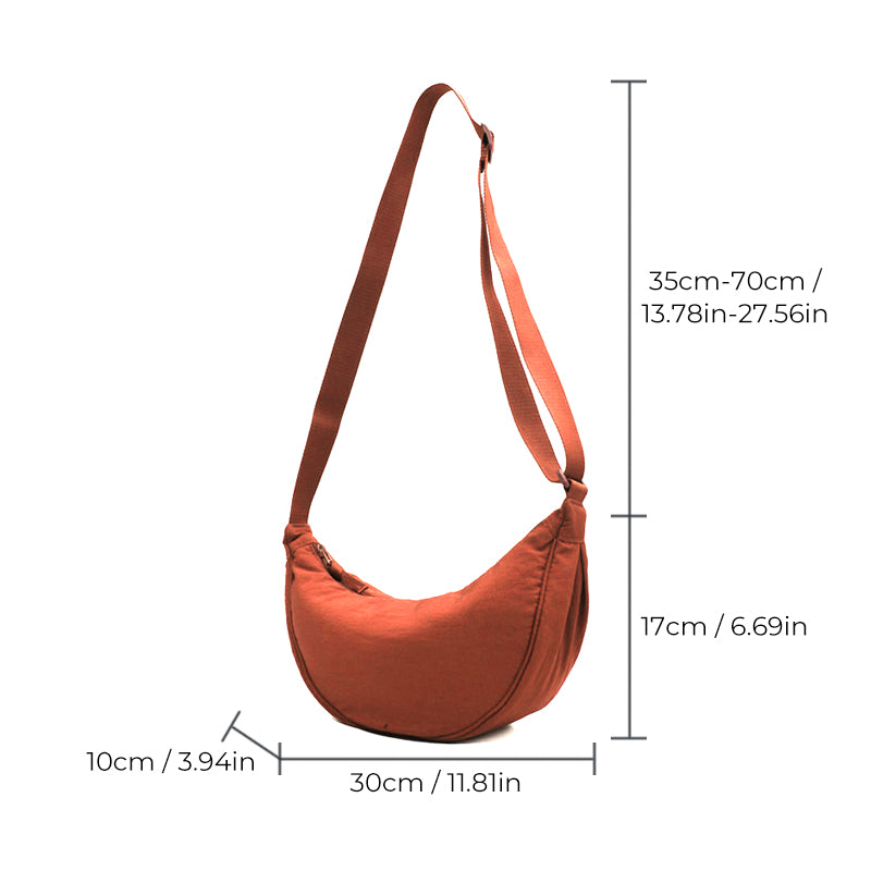 Yola - Sac en forme de demi-lune avec artisanat élégant et rangements intelligents
