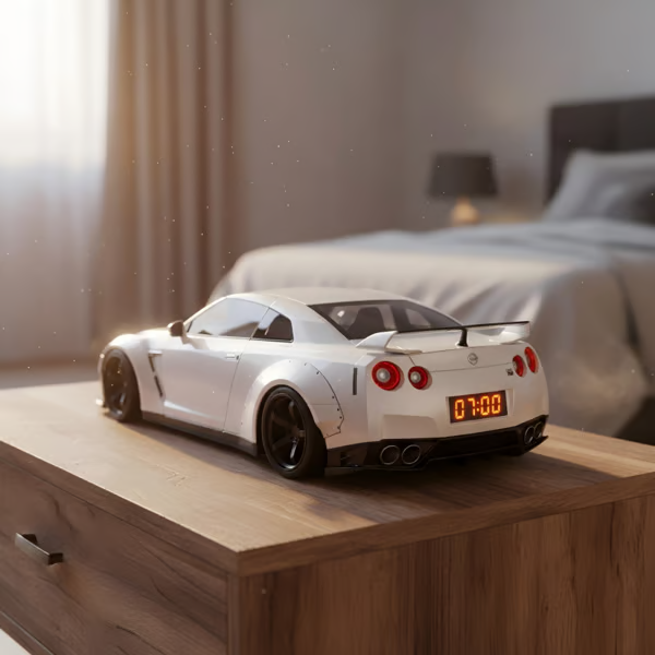 Gearglow - Réveil numérique avec affichage LED et sons de moteur simulés