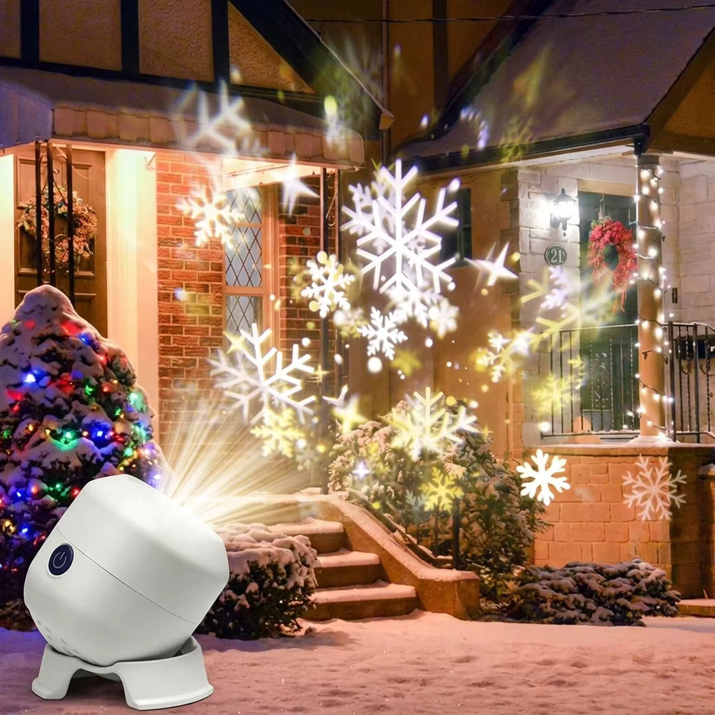 Luz de proyección navideña Yulespin con diseño giratorio de 360°