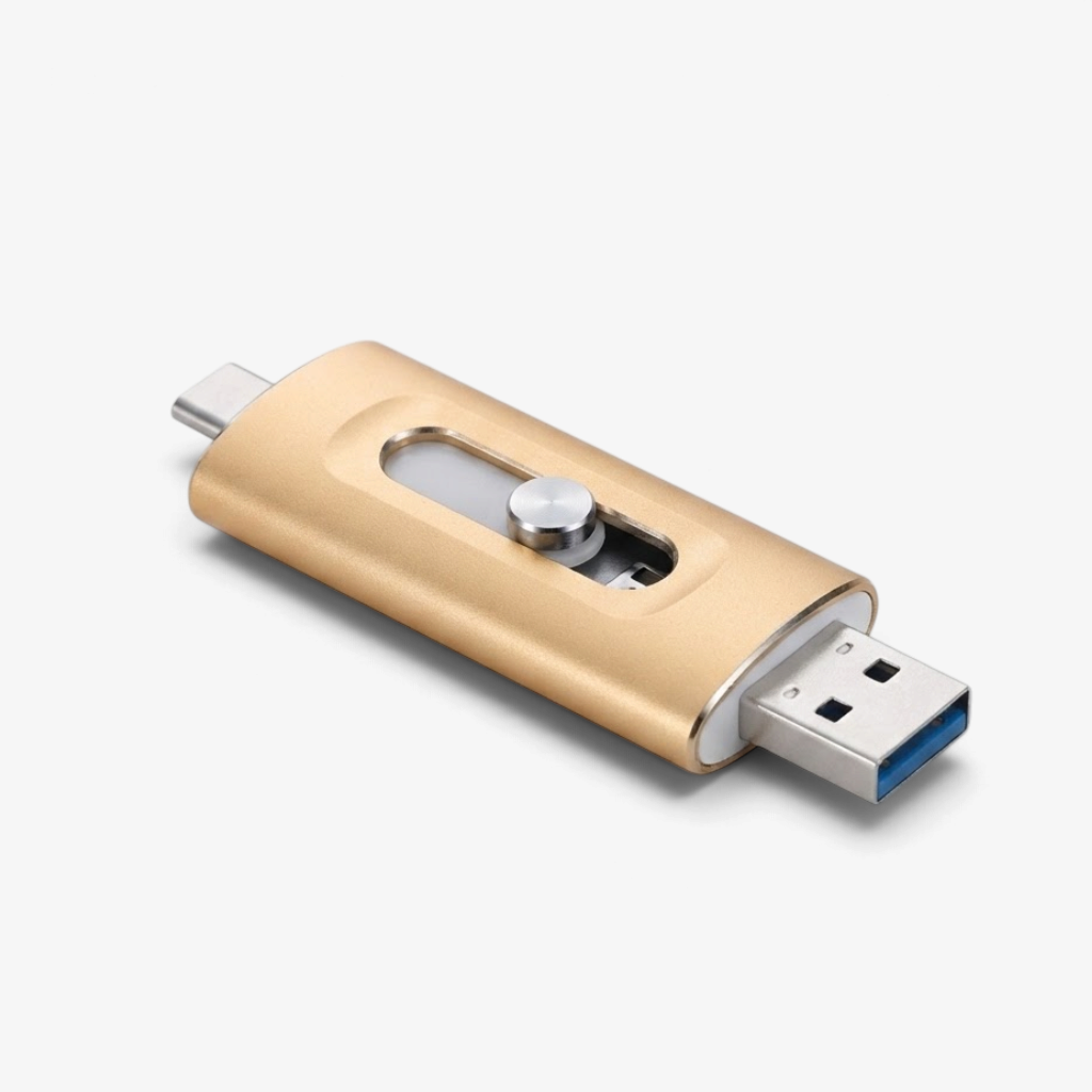 Unità flash USB 3-in-1 DataFlex con connettori USB 3.0 e Type-C