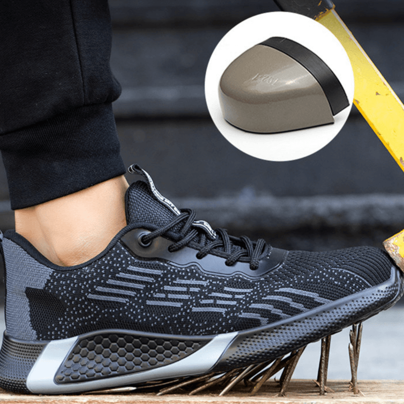 David - Scarpe di sicurezza con punta in acciaio e grip antiscivolo