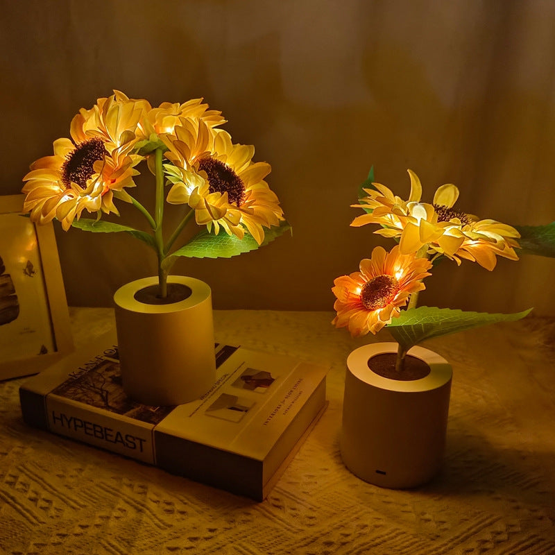 FloraGlow – USB dobíjecí LED noční lampa ve tvaru slunečnice pro dekorativní atmosféru