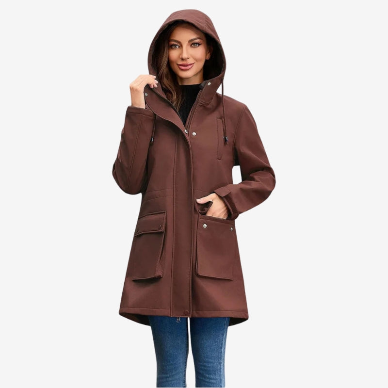 Freya – Long sleeve hooded zipper jacket with pockets