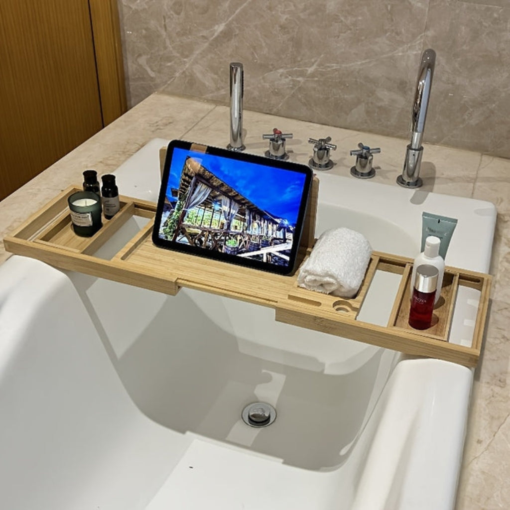 TubMate – Bath Tray with Adjustable Compartments