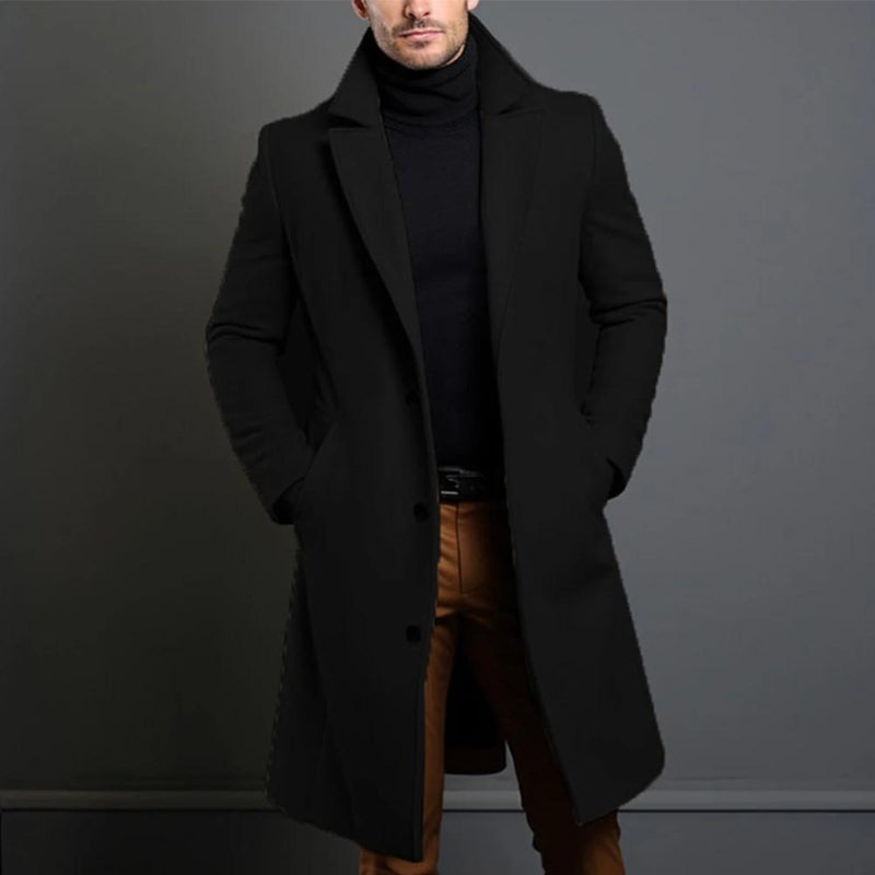 Men’s Notched-Collar Trench Coat