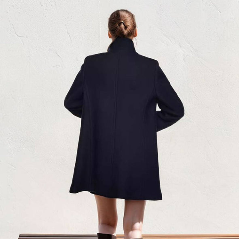 Victoria - Long Sleeve Coat with Button Closure