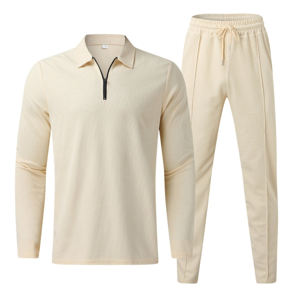 Zayden - Modern tracksuit with zip top and elastic waist pants