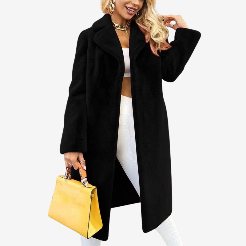 Matilda - Cappotto lungo a maniche lunghe con cintura annodata