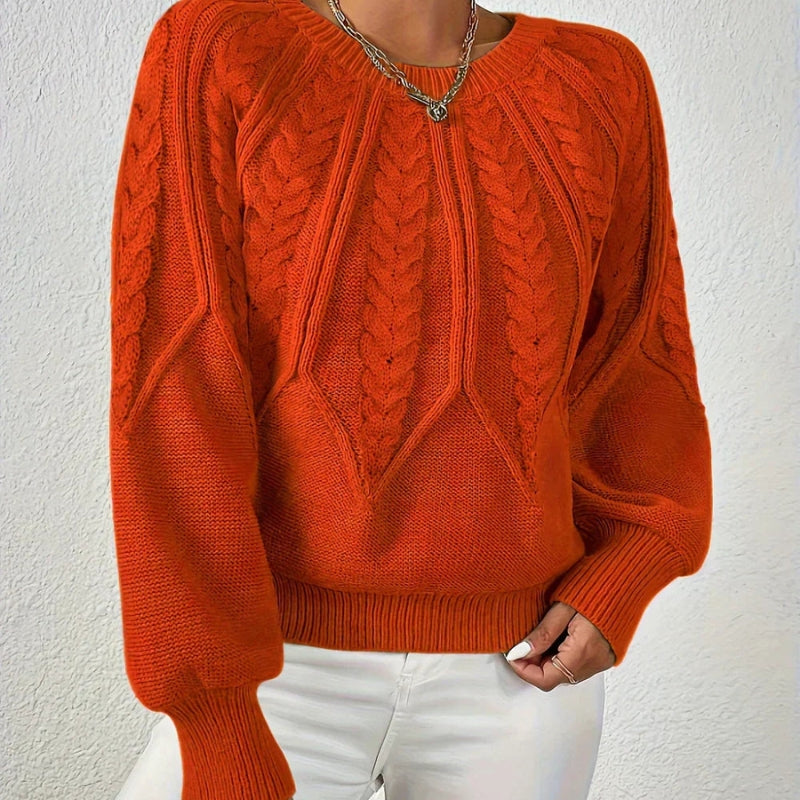 Freya - Long Sleeve Sweater with Crew Neck