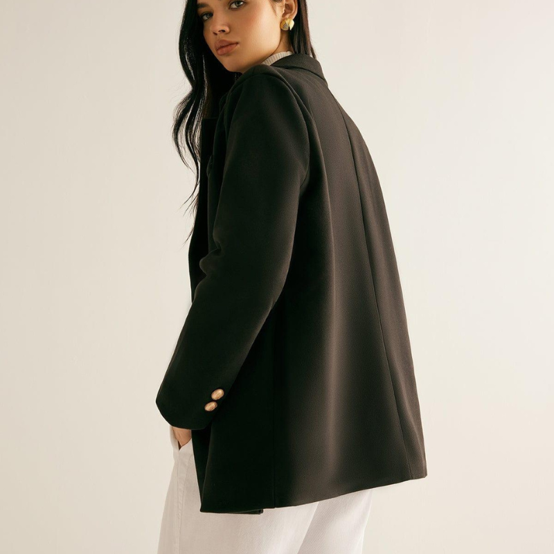Liora - Double-breasted coat with long sleeves