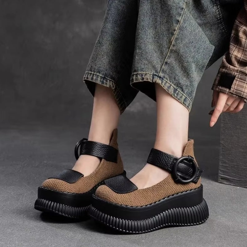 Mina - High heel shoes with buckle straps and non-slip design