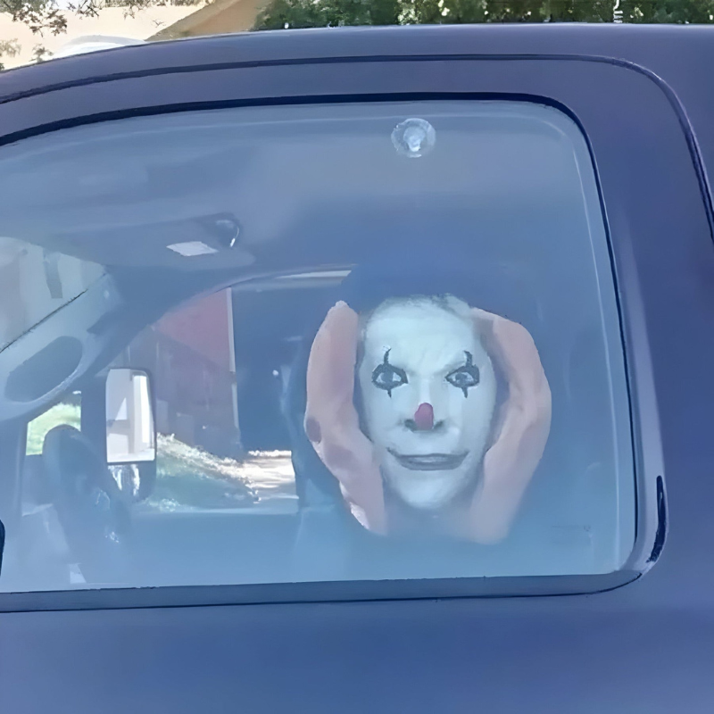 William – Masque de clown suspendu pour décoration de fête ou murale