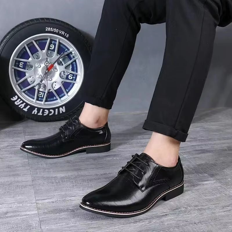 Alexander – Sznurowane buty z noskiem w szpic i antypoślizgową podeszwą | Pewne dopasowanie na sznurowadła | Strukturalny codzienny styl | Od casualowych do formalnych