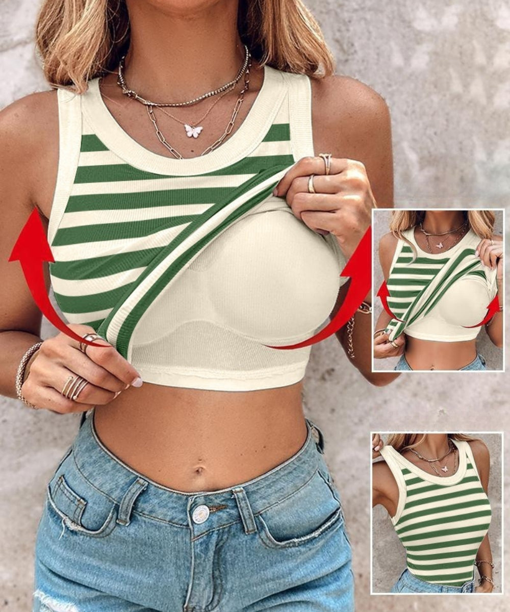 Emily - Elegante canotta slim fit con reggiseno integrato
