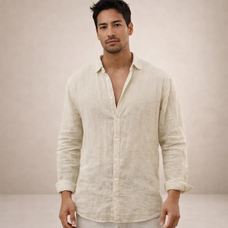 Men's Long Sleeve Button Front Shirt